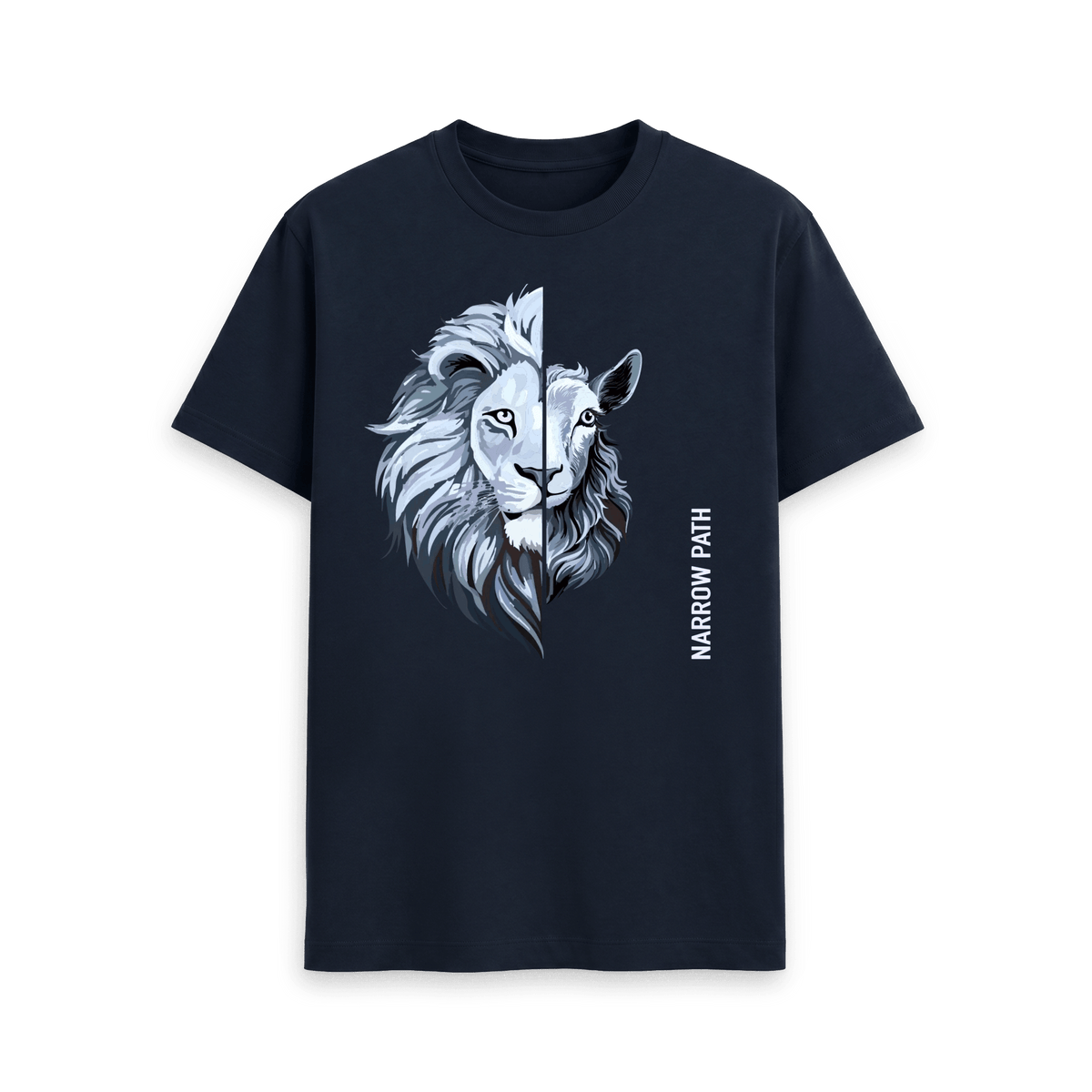 Navy Blue Printed T-shirt Front