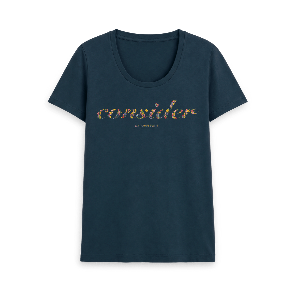 Denim Blue Printed T-shirt Front