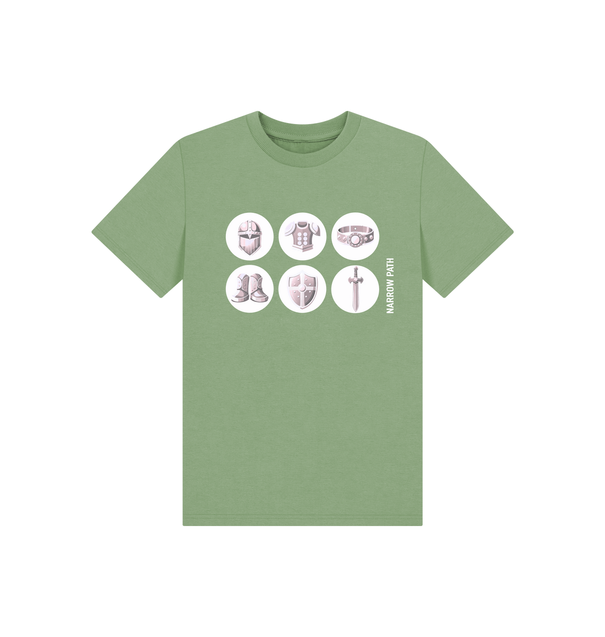 Sage Printed Kids T-Shirt Front