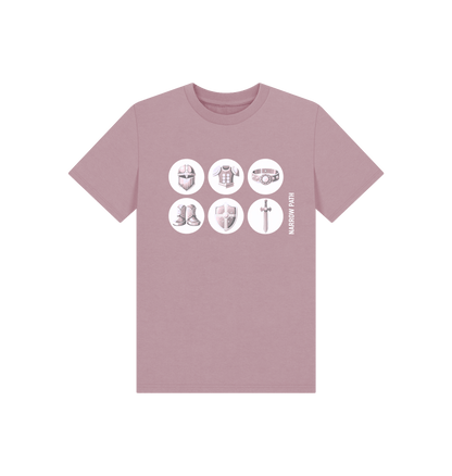 Mauve Printed Kids T-Shirt Front