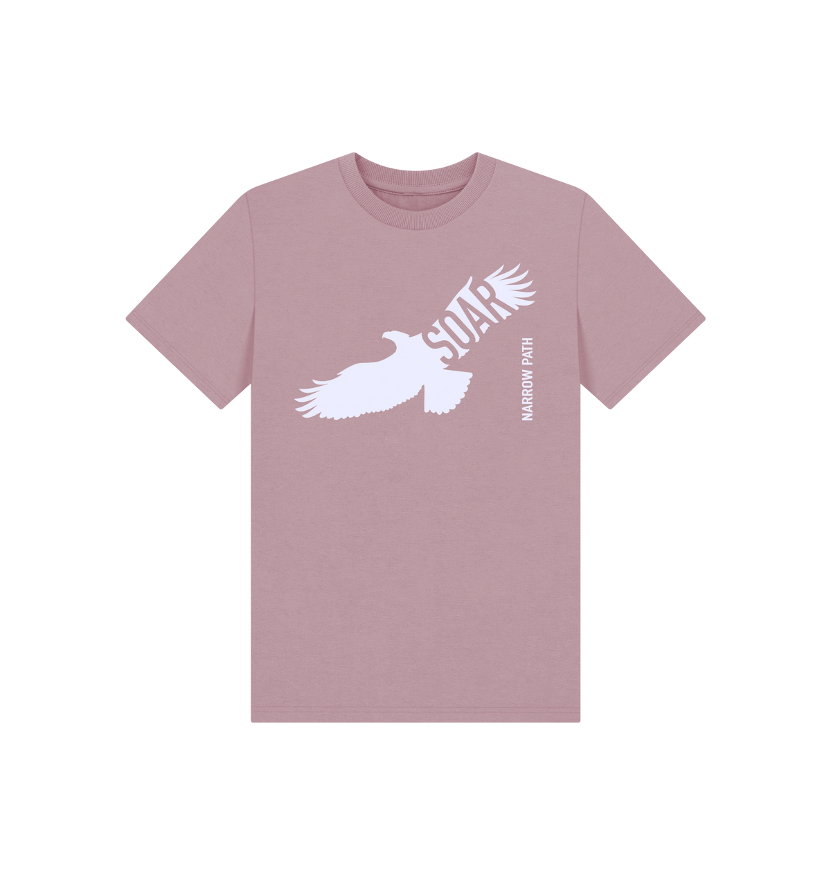 Mauve Printed Kids T-Shirt Front