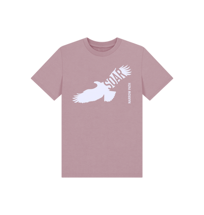 Mauve Printed Kids T-Shirt Front
