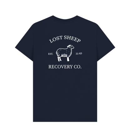 Navy Blue Printed T-shirt Back