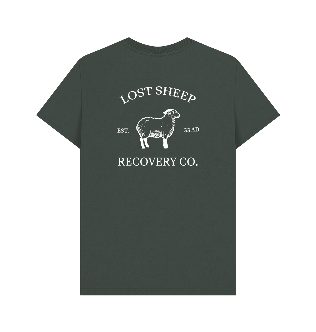 Dark Grey Printed T-shirt Back