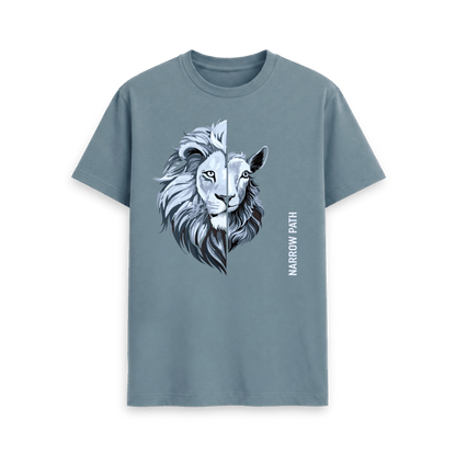 Stone Blue Printed T-shirt Front