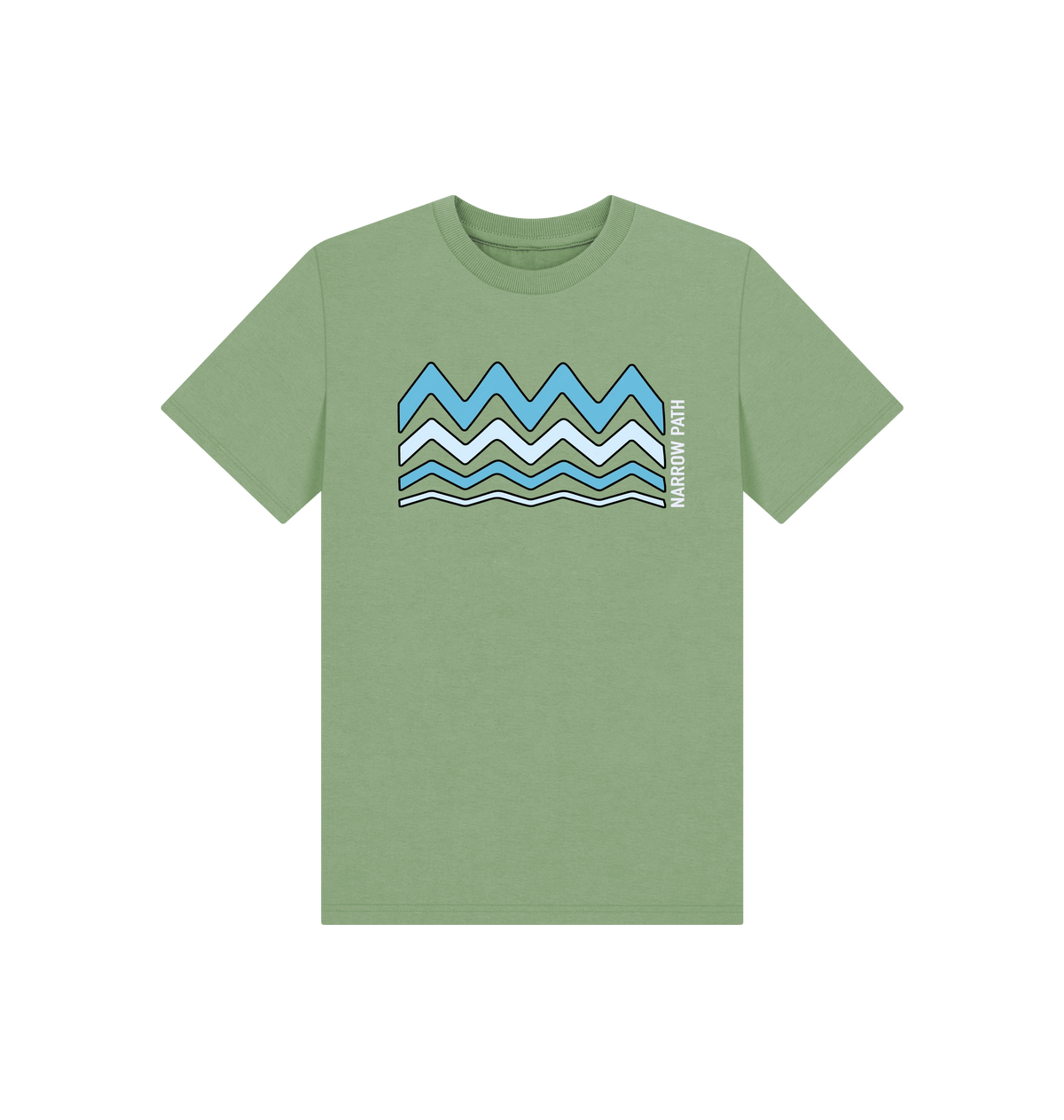 Sage Printed Kids T-Shirt Front