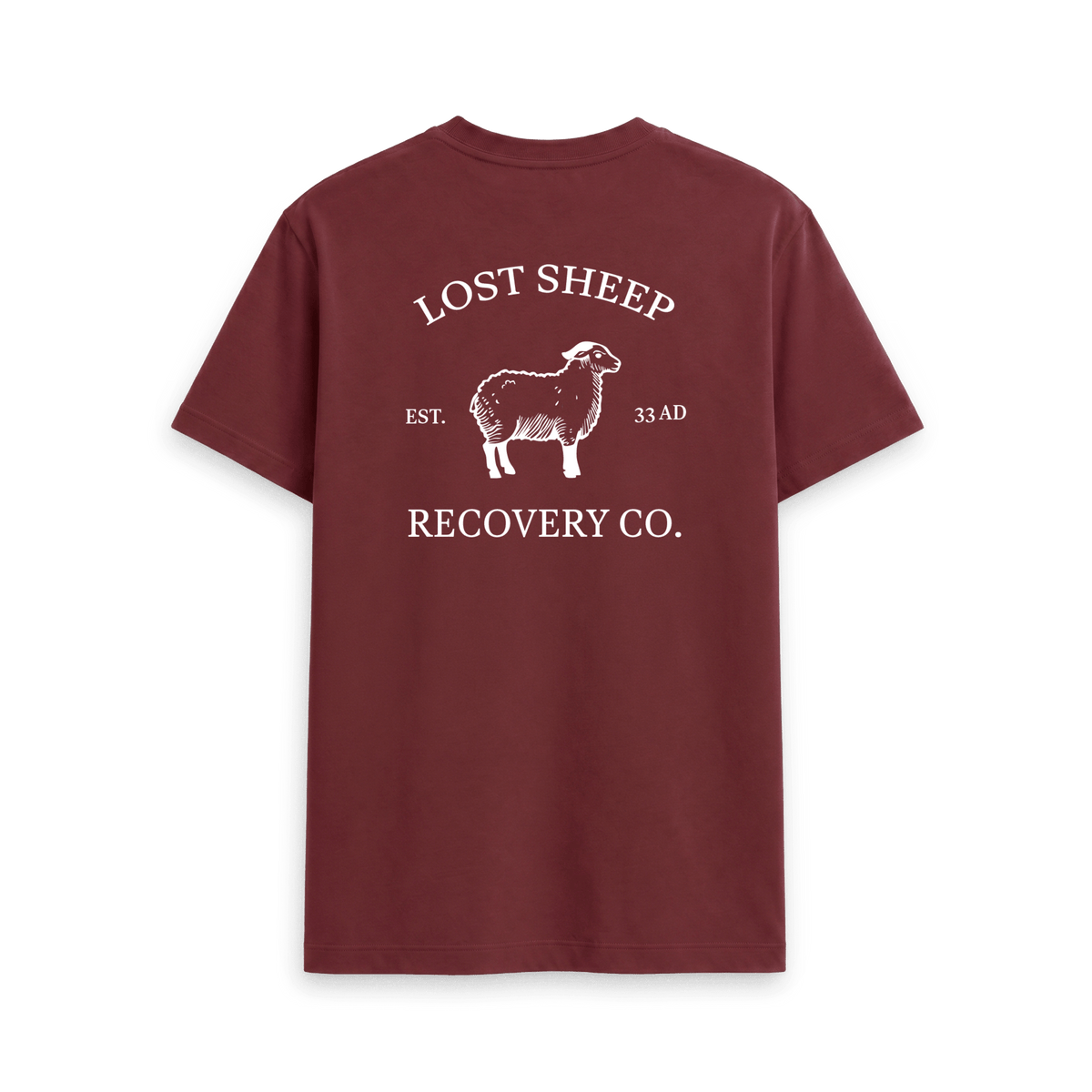 Red Wine Printed T-shirt Back
