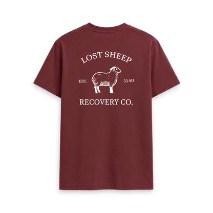 Red Wine Printed T-shirt Back