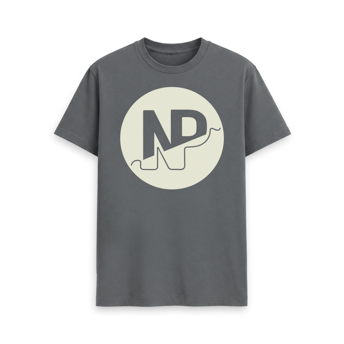 Slate Grey Printed T-shirt Front