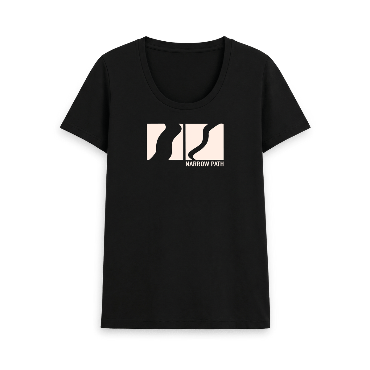 Black Printed T-shirt Front