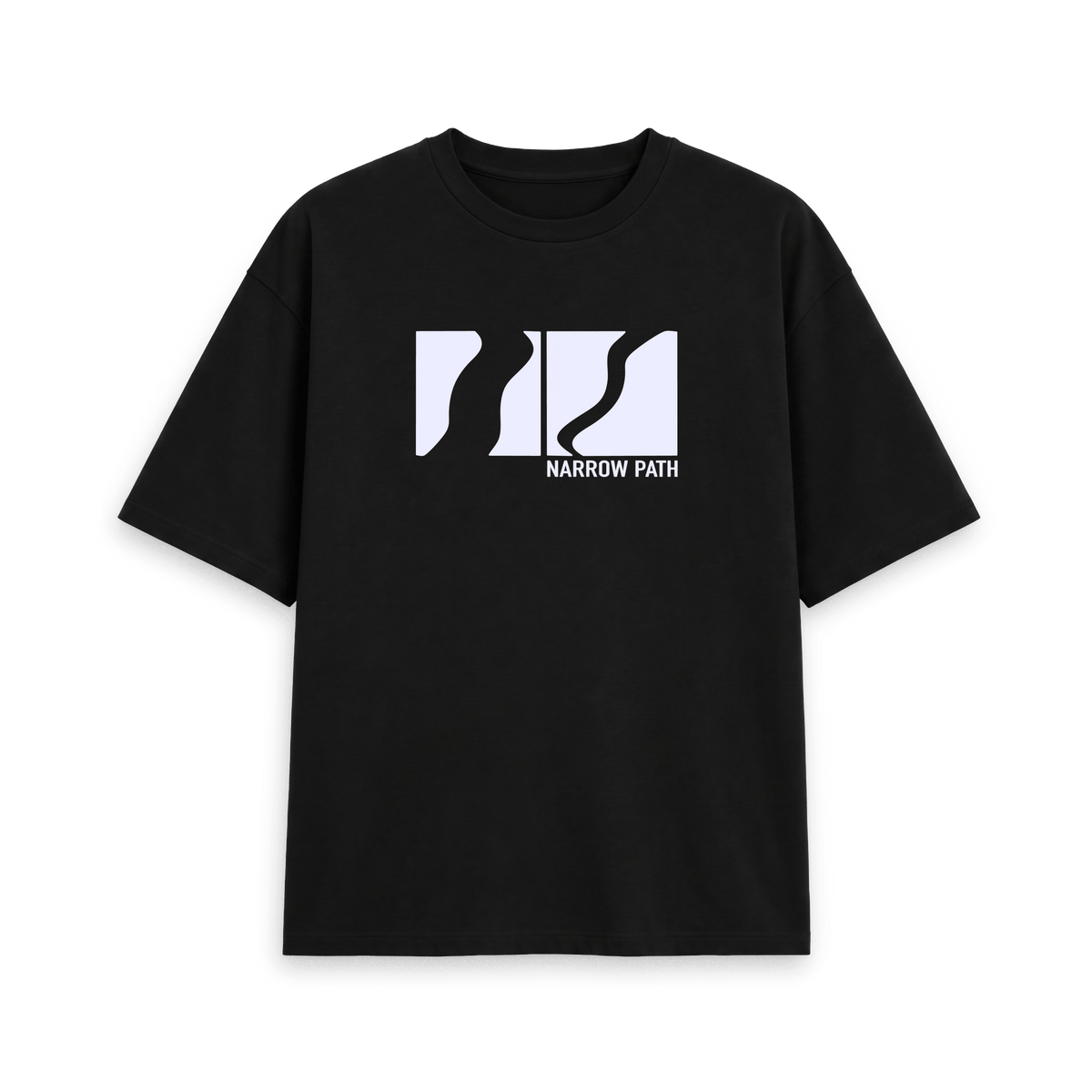 Black Printed T-shirt Front