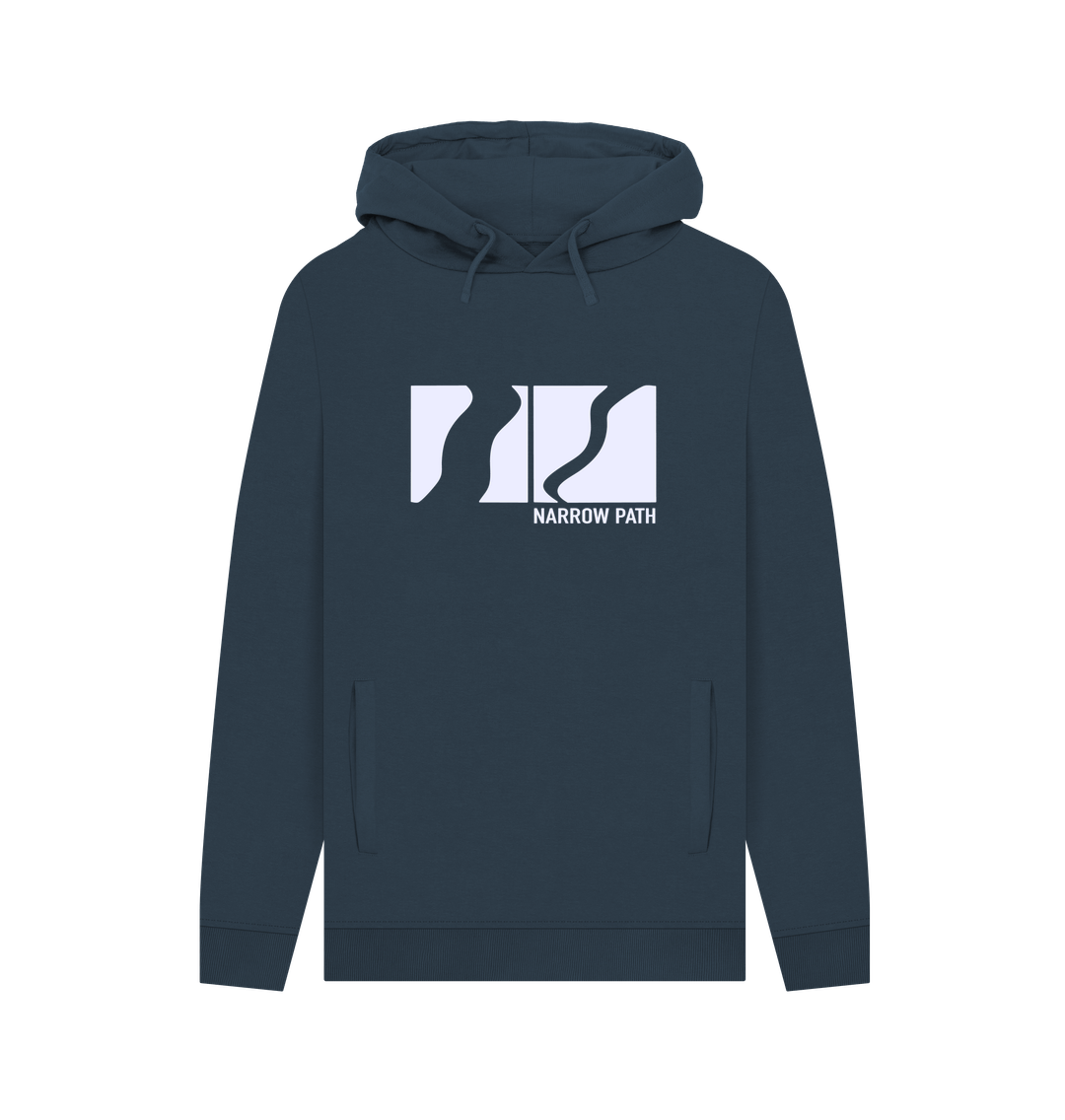 Navy Printed Hoody Front