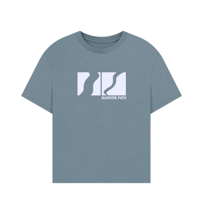 Stone Blue Printed T-shirt Front