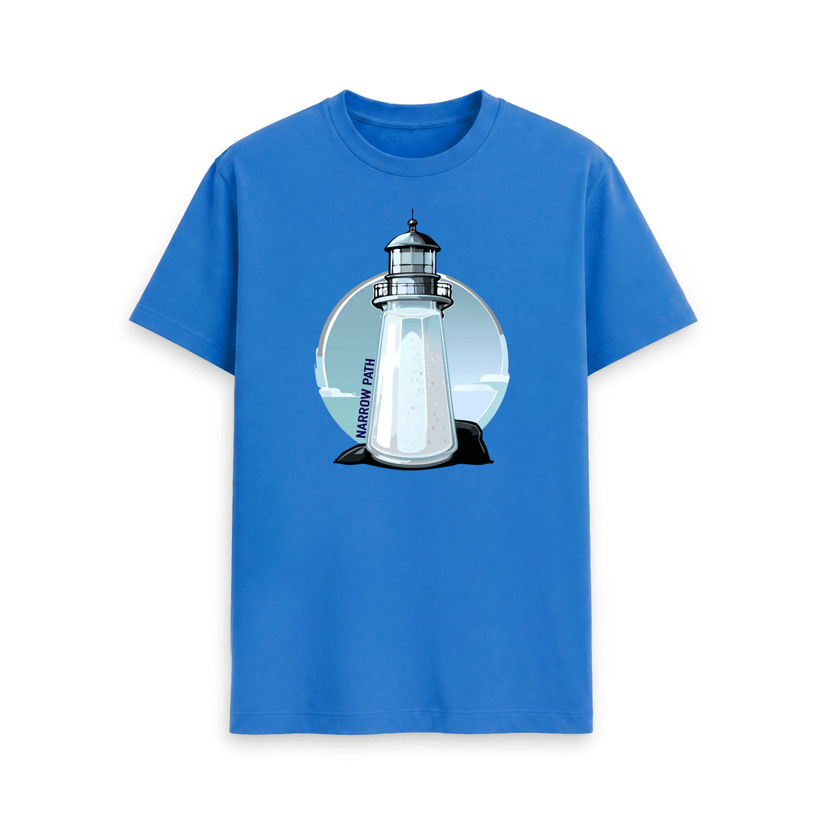 Bright Blue Printed T-shirt Front
