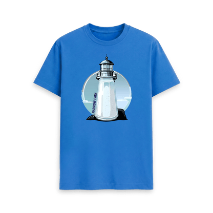 Bright Blue Printed T-shirt Front
