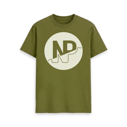Moss Green Printed T-shirt Front