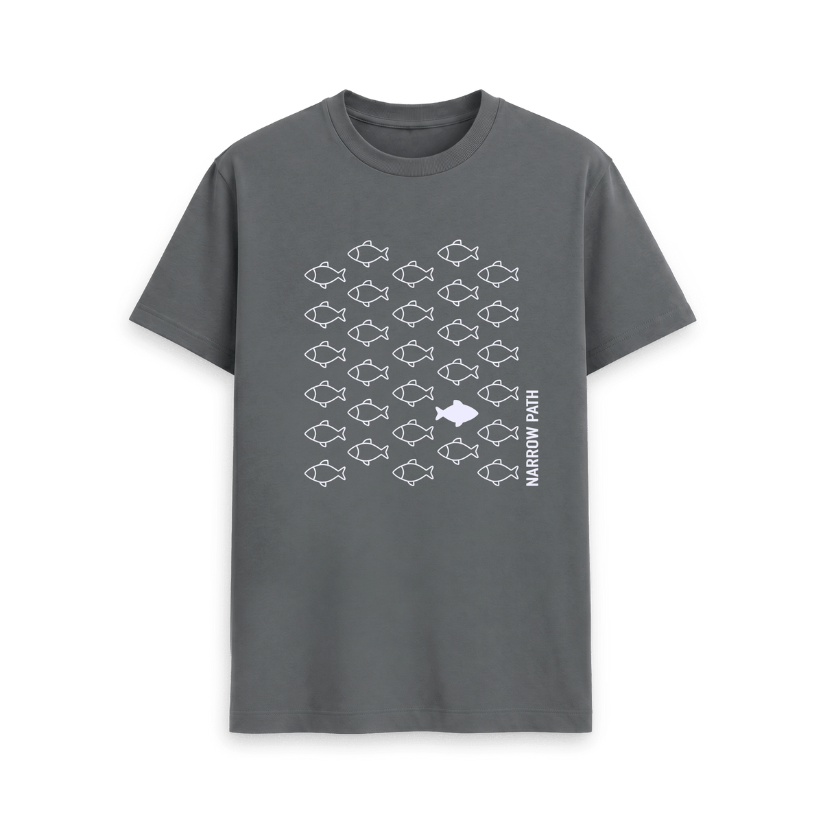 Slate Grey Printed T-shirt Front