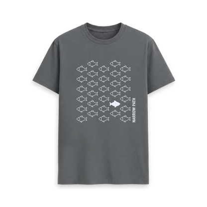 Slate Grey Printed T-shirt Front