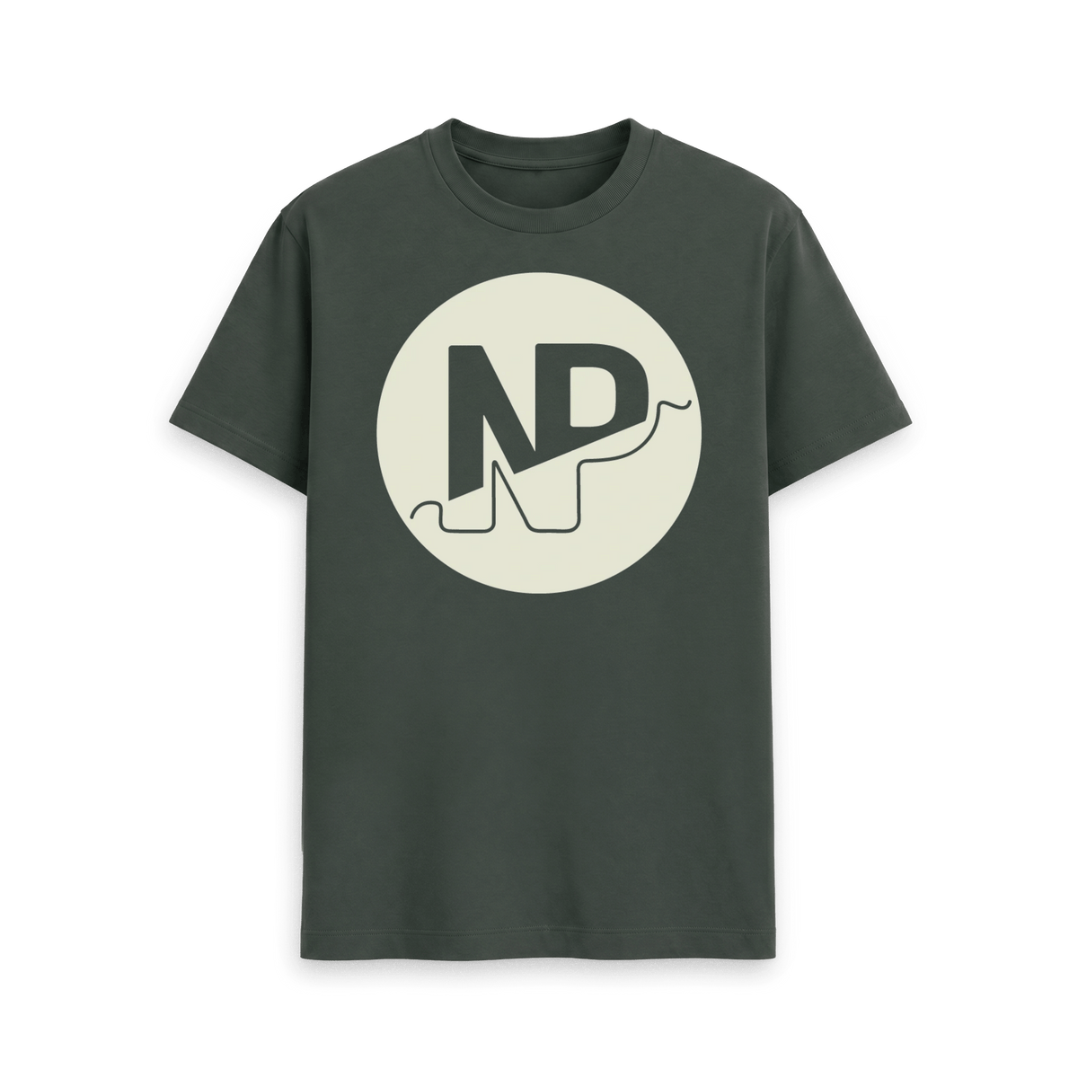 Dark Grey Printed T-shirt Front