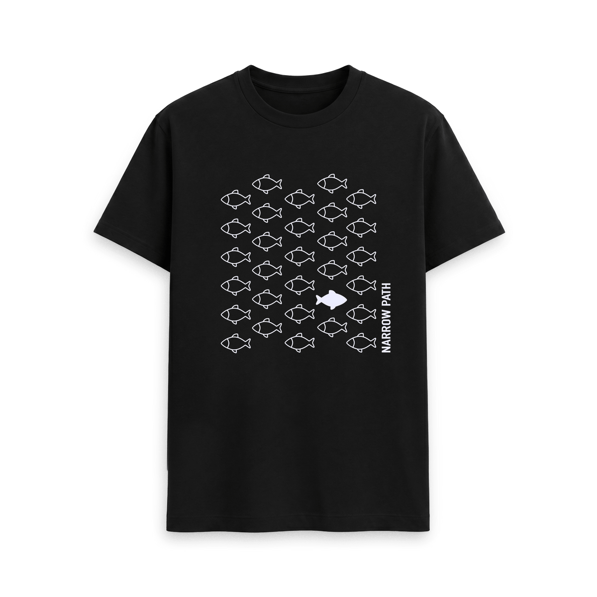 Black Printed T-shirt Front