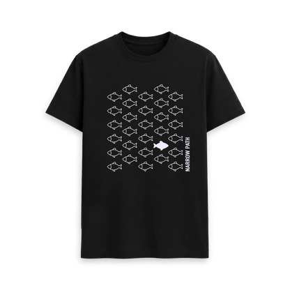 Black Printed T-shirt Front
