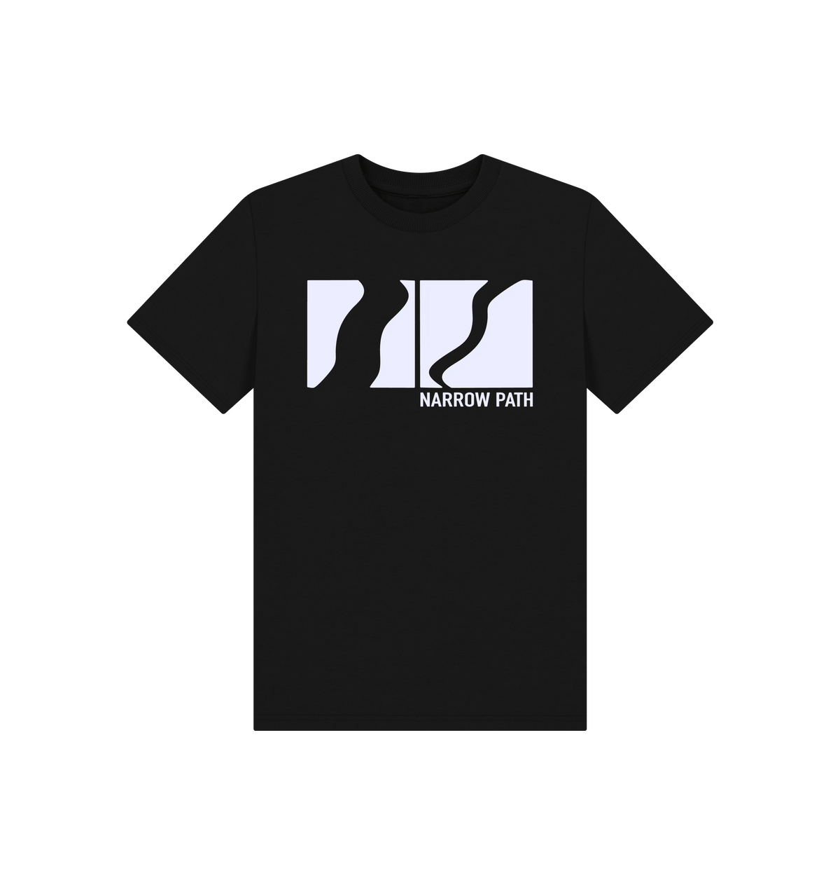 Black Printed Kids T-Shirt Front