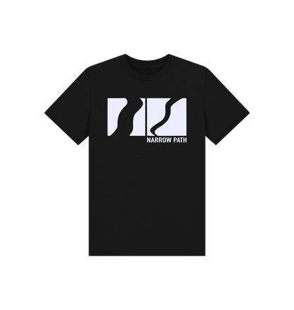 Black Printed Kids T-Shirt Front