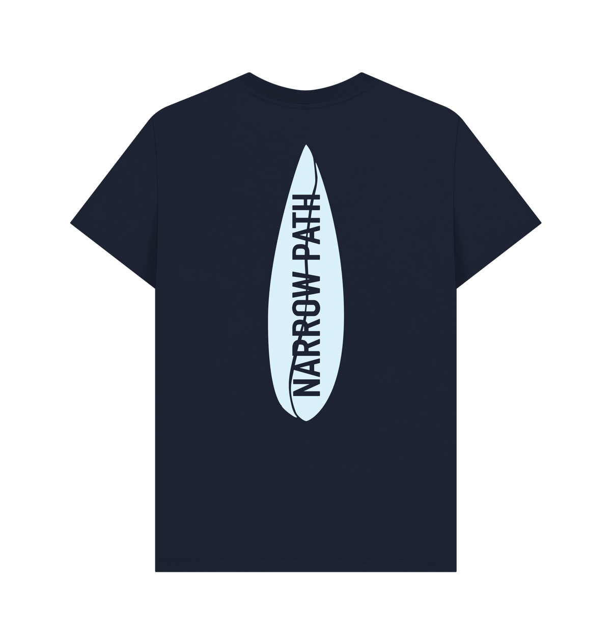 Navy Blue Printed T-shirt Back