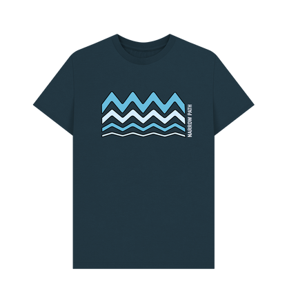 Denim Blue Printed T-shirt Front