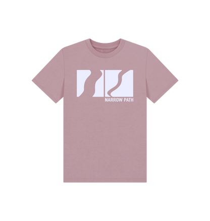 Mauve Printed Kids T-Shirt Front
