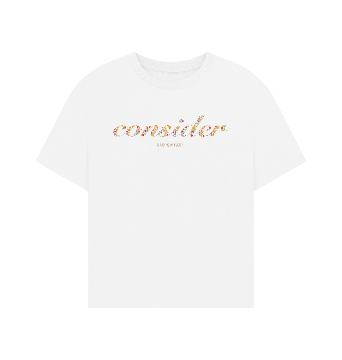 White Printed T-shirt Front