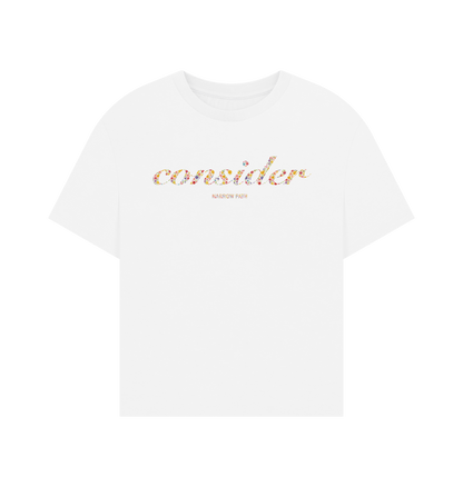 White Printed T-shirt Front