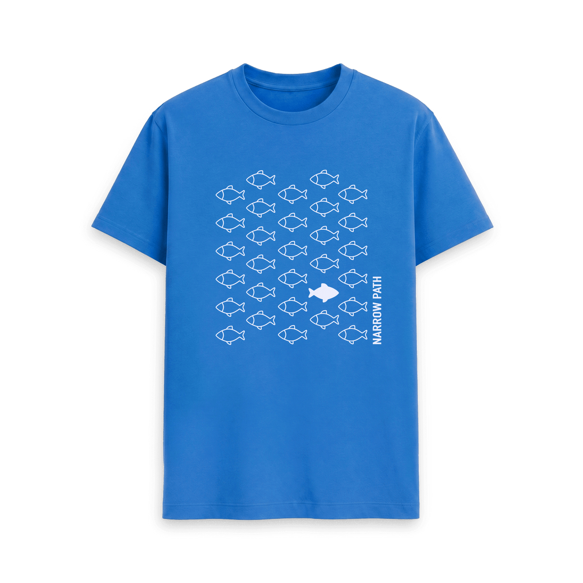 Bright Blue Printed T-shirt Front