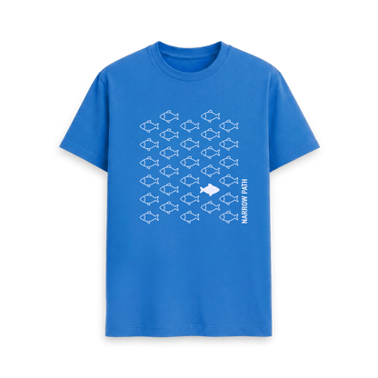 Bright Blue Printed T-shirt Front