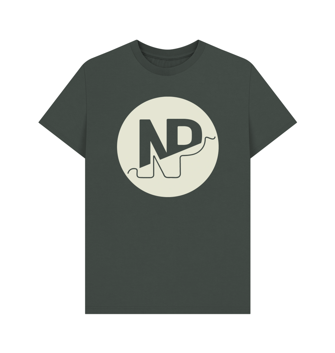 Dark Grey Printed T-shirt Front