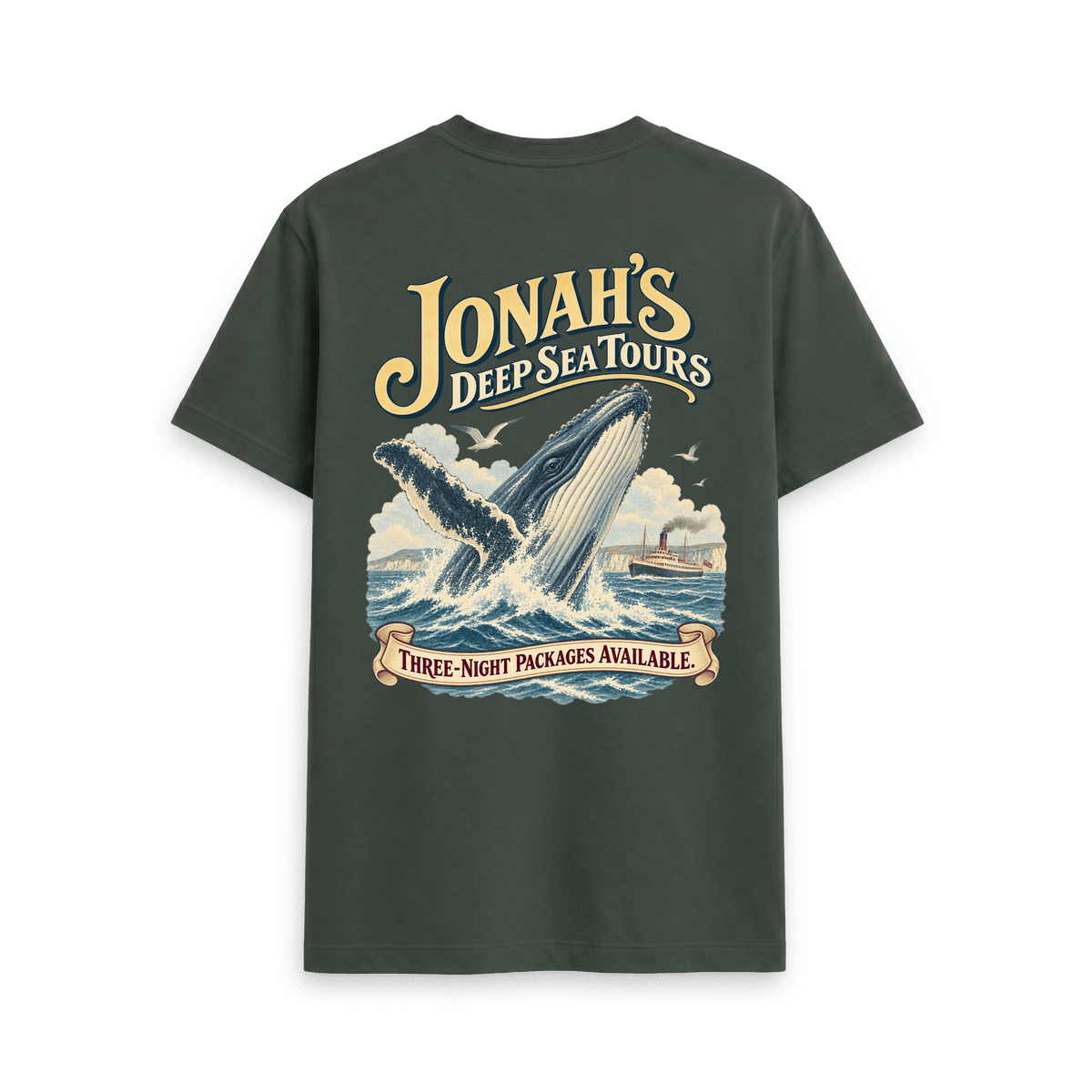 Dark Grey Printed T-shirt Back