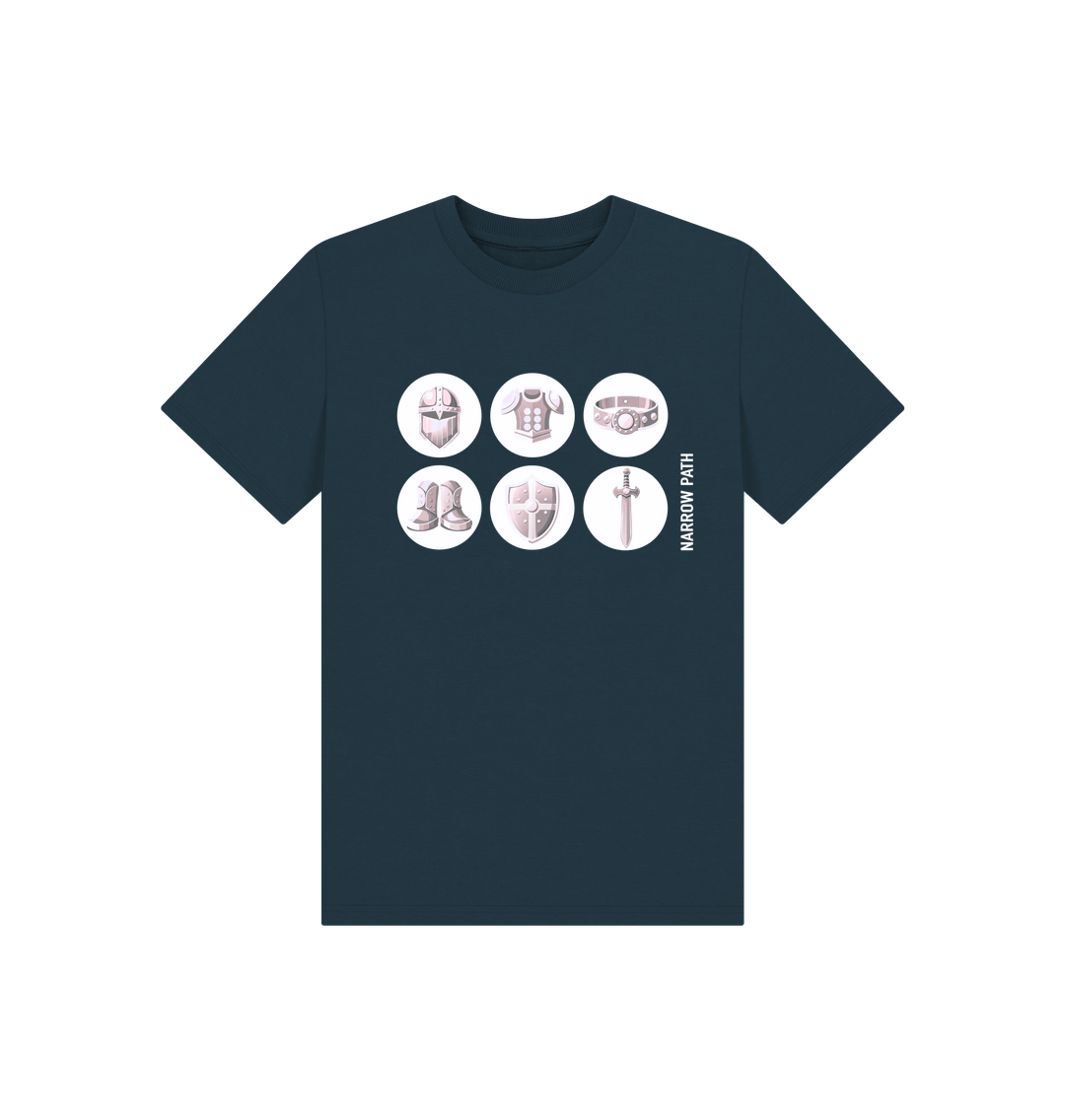 Denim Blue Printed Kids T-Shirt