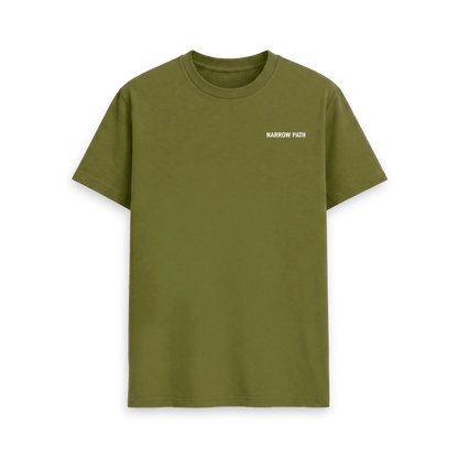 Moss Green Printed T-shirt Front