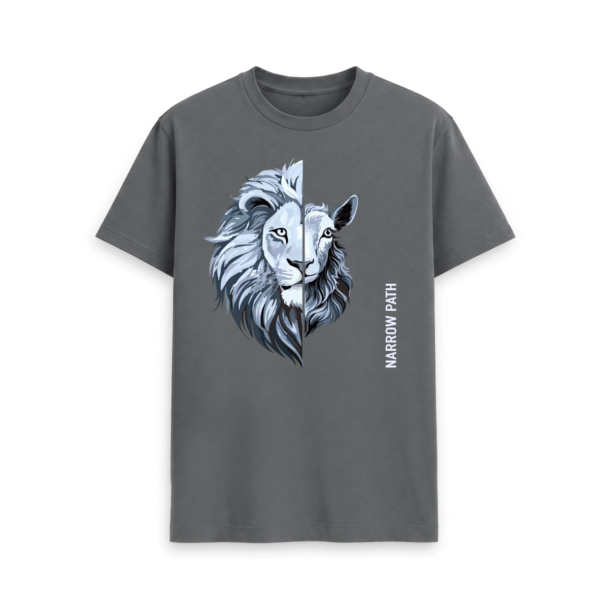 Slate Grey Printed T-shirt Front