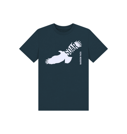Denim Blue Printed Kids T-Shirt Front