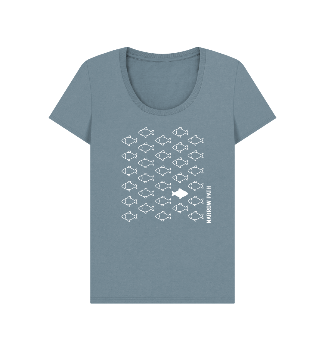 Stone Blue Printed T-shirt