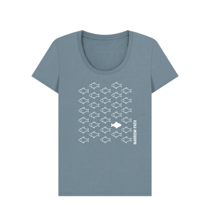 Stone Blue Printed T-shirt
