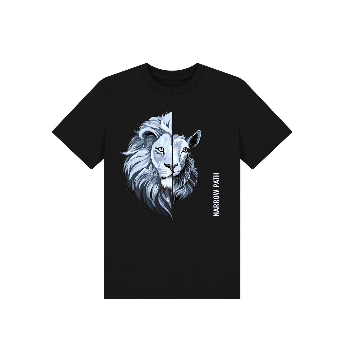 Black Printed Kids T-Shirt Front
