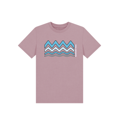 Mauve Printed Kids T-Shirt Front