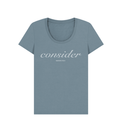 Stone Blue Printed T-shirt