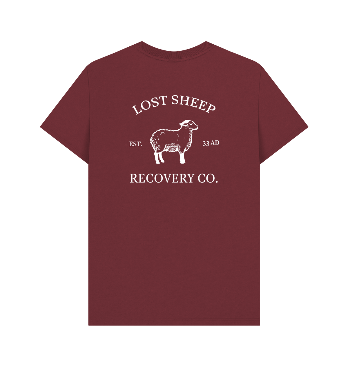 Red Wine Printed T-shirt Back