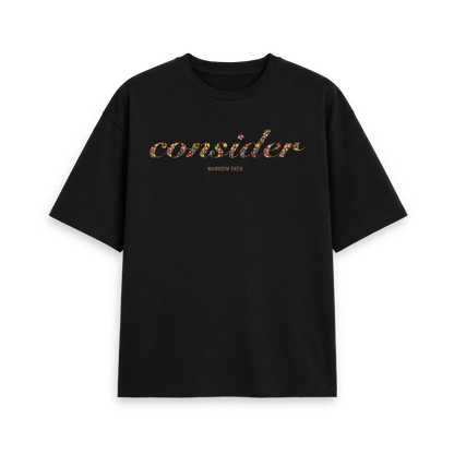 Black Printed T-shirt Front