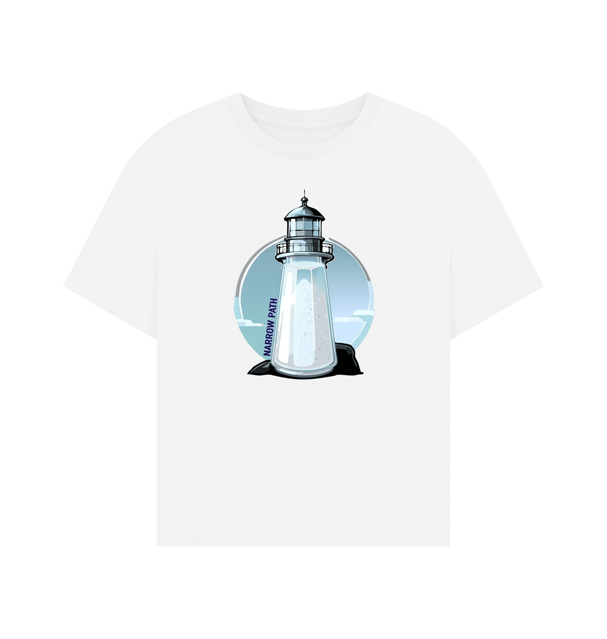 White Printed T-shirt Front