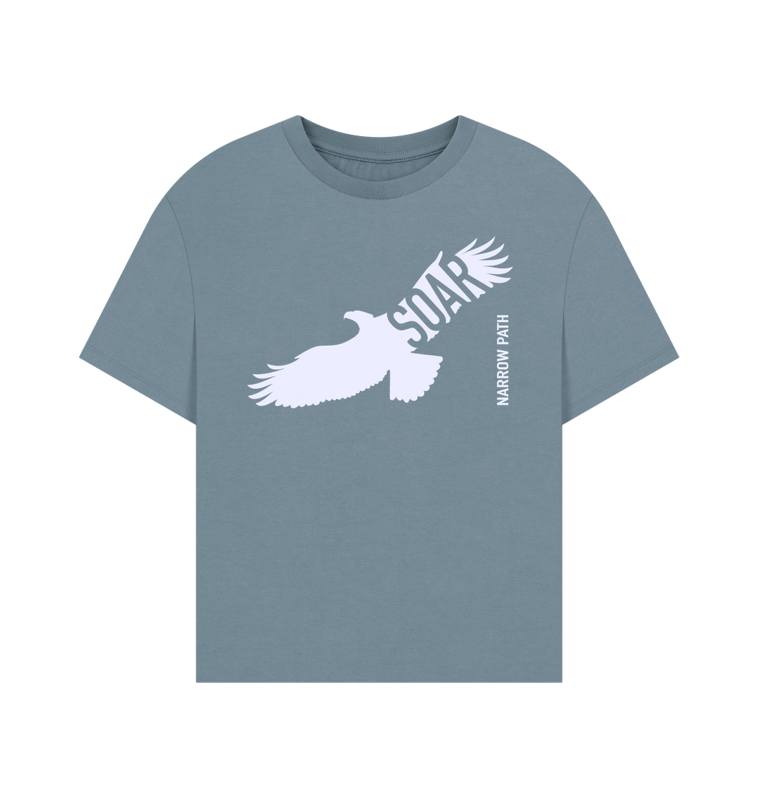 Stone Blue Printed T-shirt Front
