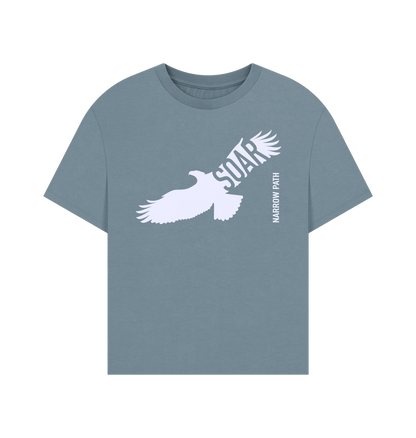 Stone Blue Printed T-shirt Front